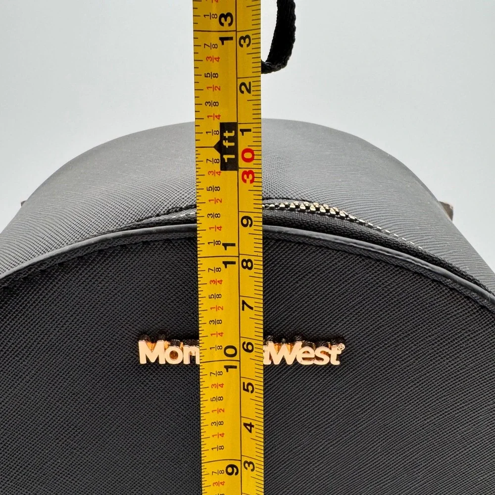 Montana West Black Fashion Backpack MWC2-061BK Saffiano Gold Hardware NWT‎